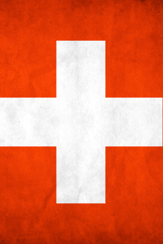 Das Switzerland Grunge Flag Wallpaper 320x480