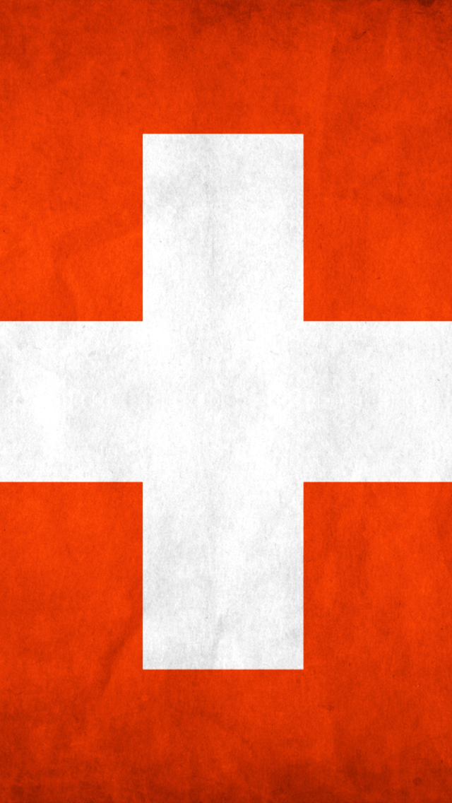 Обои Switzerland Grunge Flag 640x1136