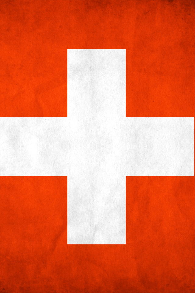 Das Switzerland Grunge Flag Wallpaper 640x960