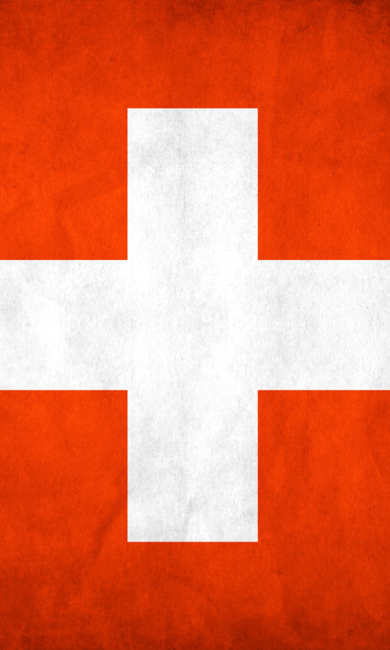 Обои Switzerland Grunge Flag 768x1280