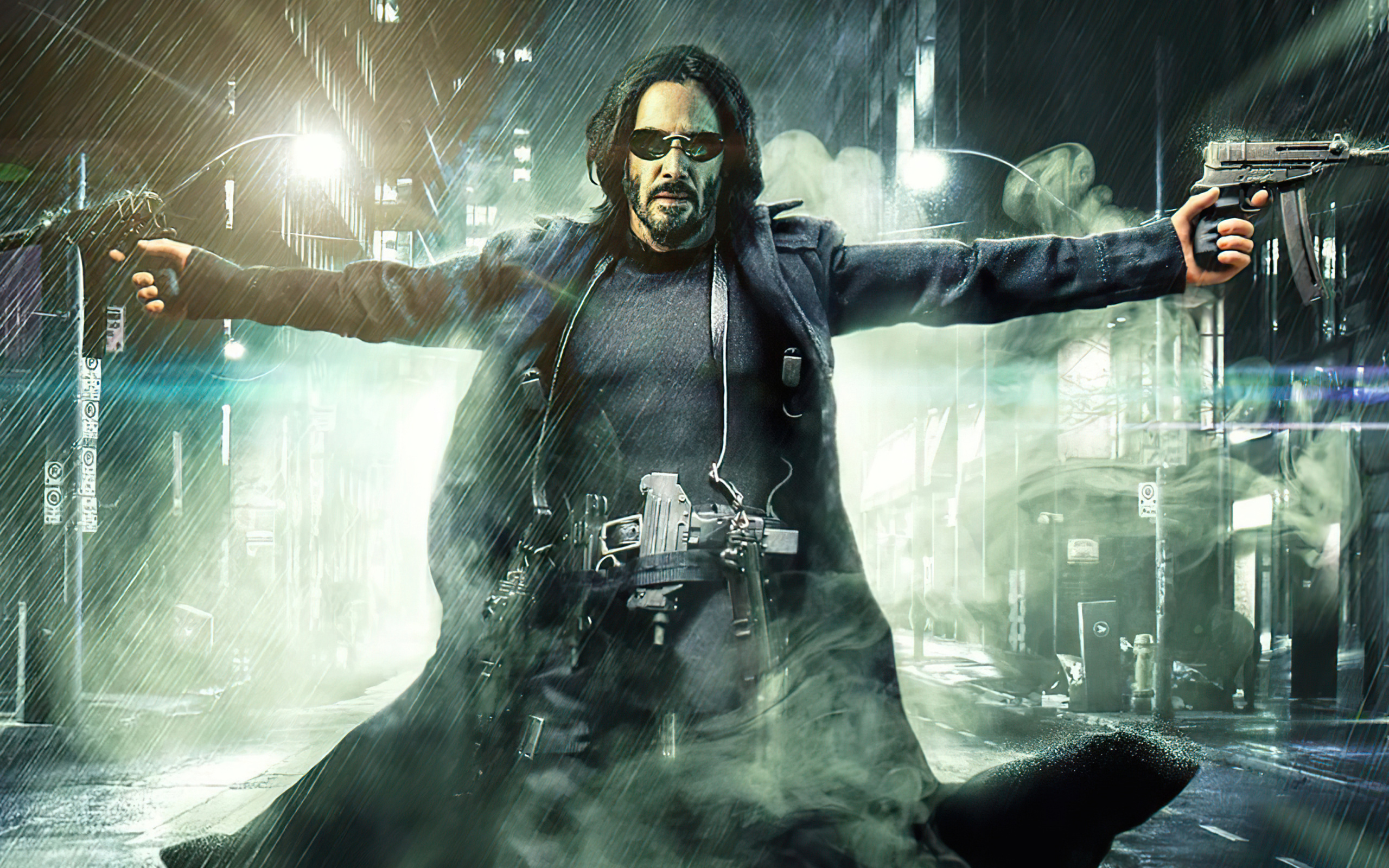 Screenshot №1 pro téma The Matrix Resurrections Neo 2560x1600