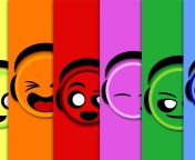 Colorful Smiles wallpaper 176x144