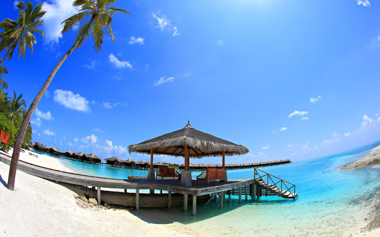 Luxury Bungalows in Maldives Resort screenshot #1 1280x800