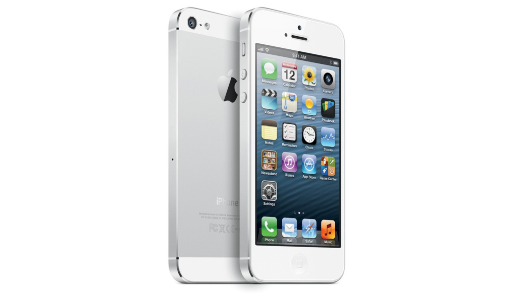 Das New White iPhone 5 Wallpaper 1024x600