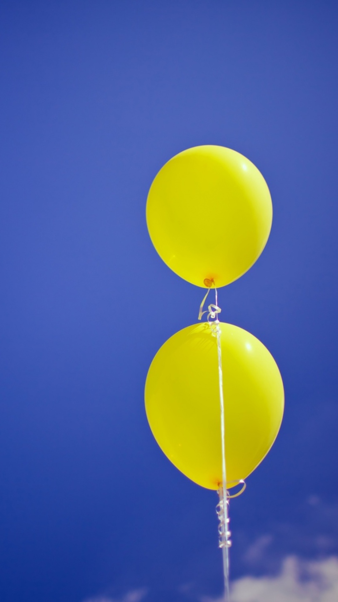 Yellow Balloons In The Blue Sky wallpaper 1080x1920