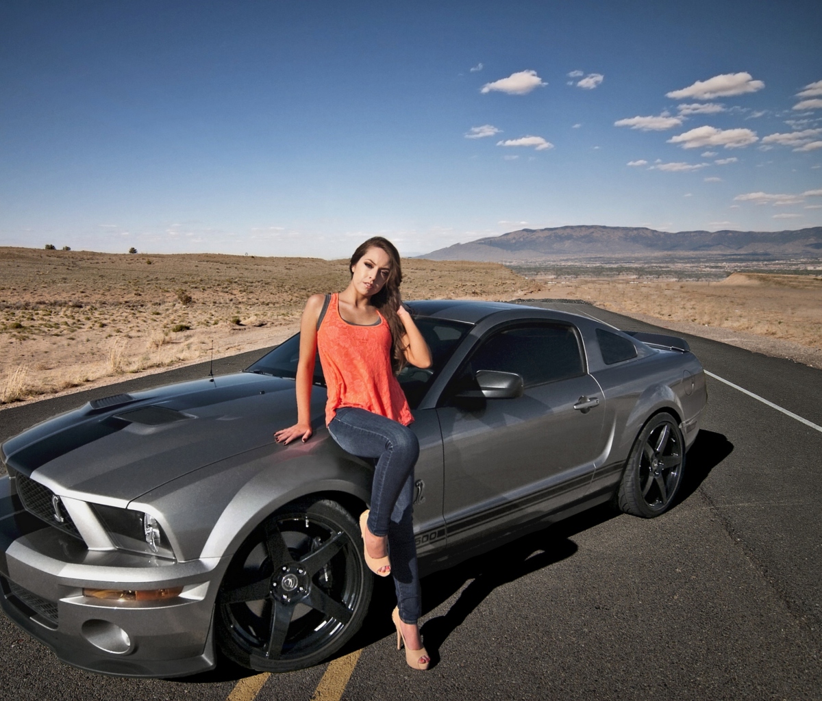 Fondo de pantalla Ford Mustang Girl 1200x1024
