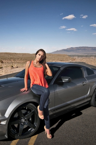 Screenshot №1 pro téma Ford Mustang Girl 320x480