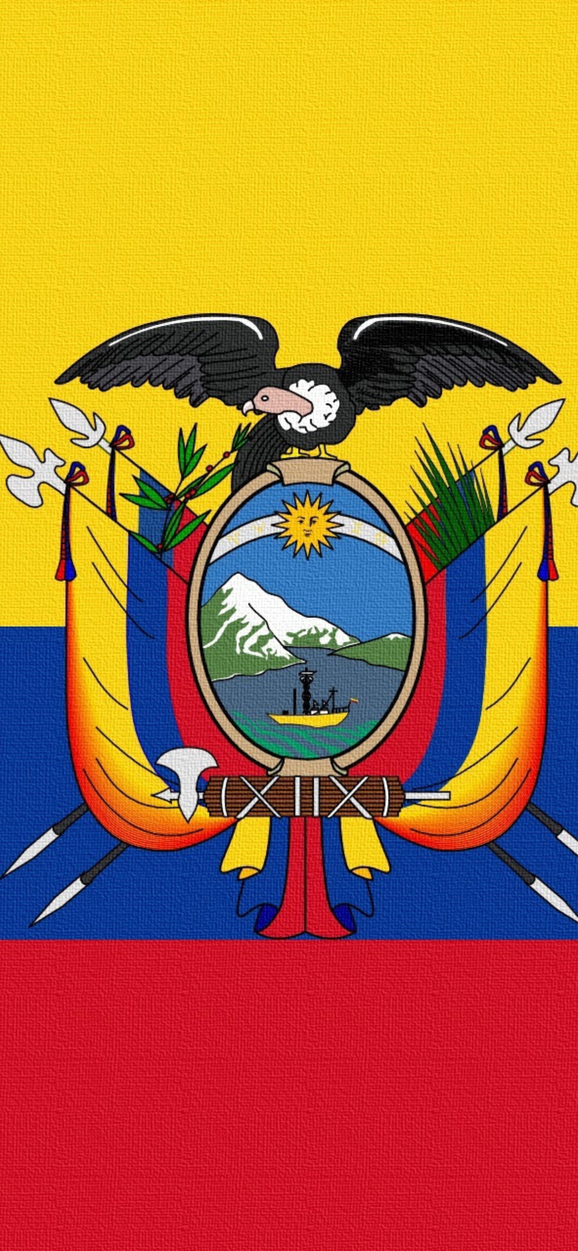 Ecuador Flag wallpaper 1170x2532