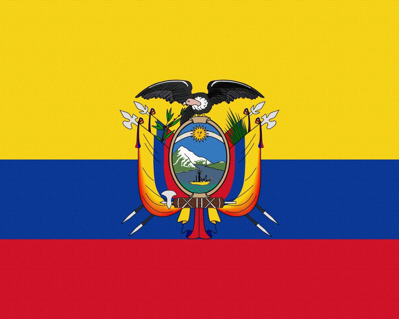 Das Ecuador Flag Wallpaper 1280x1024