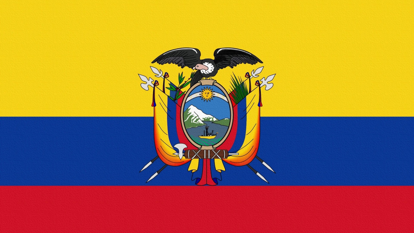 Ecuador Flag wallpaper 1366x768