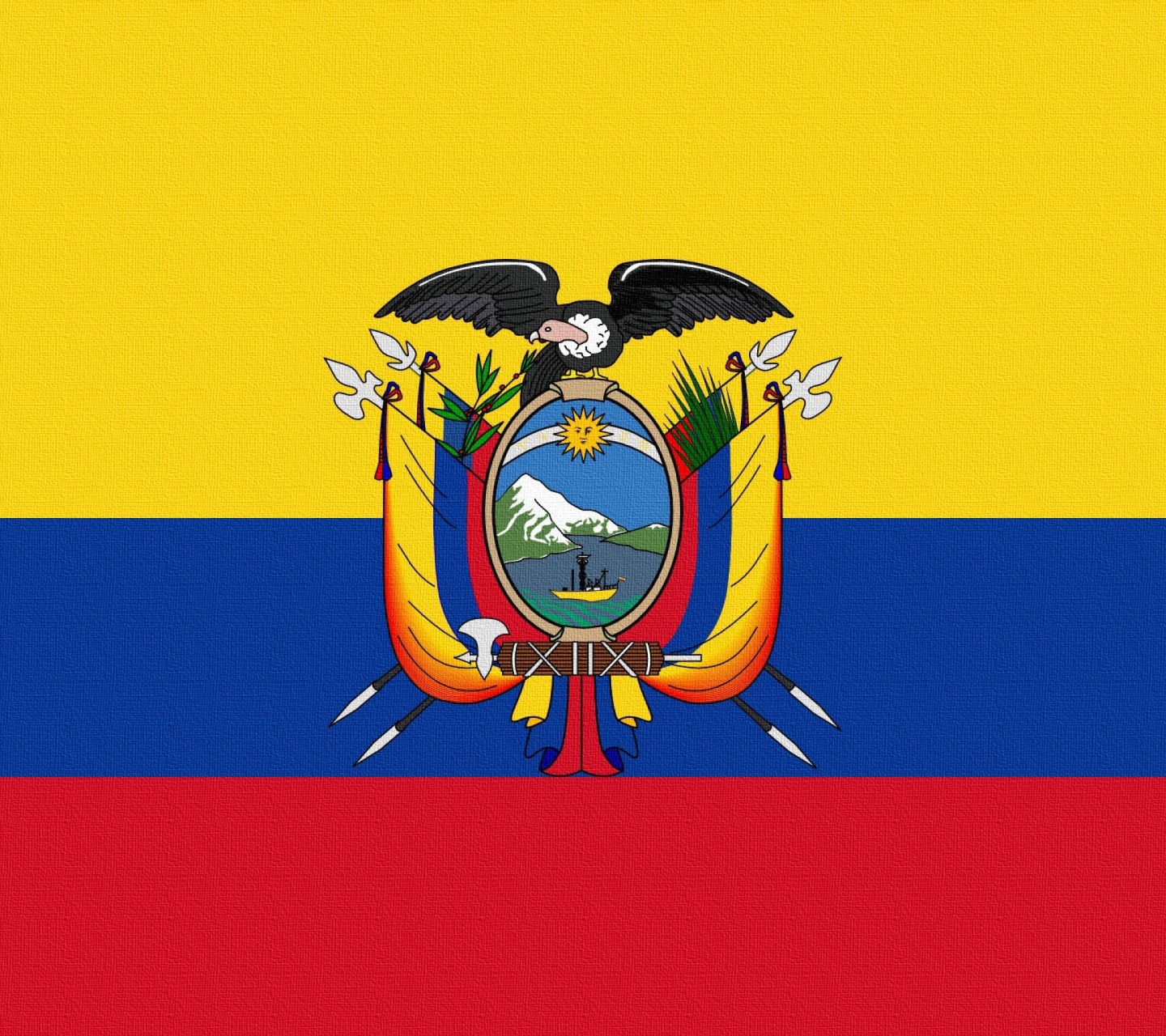 Обои Ecuador Flag 1440x1280