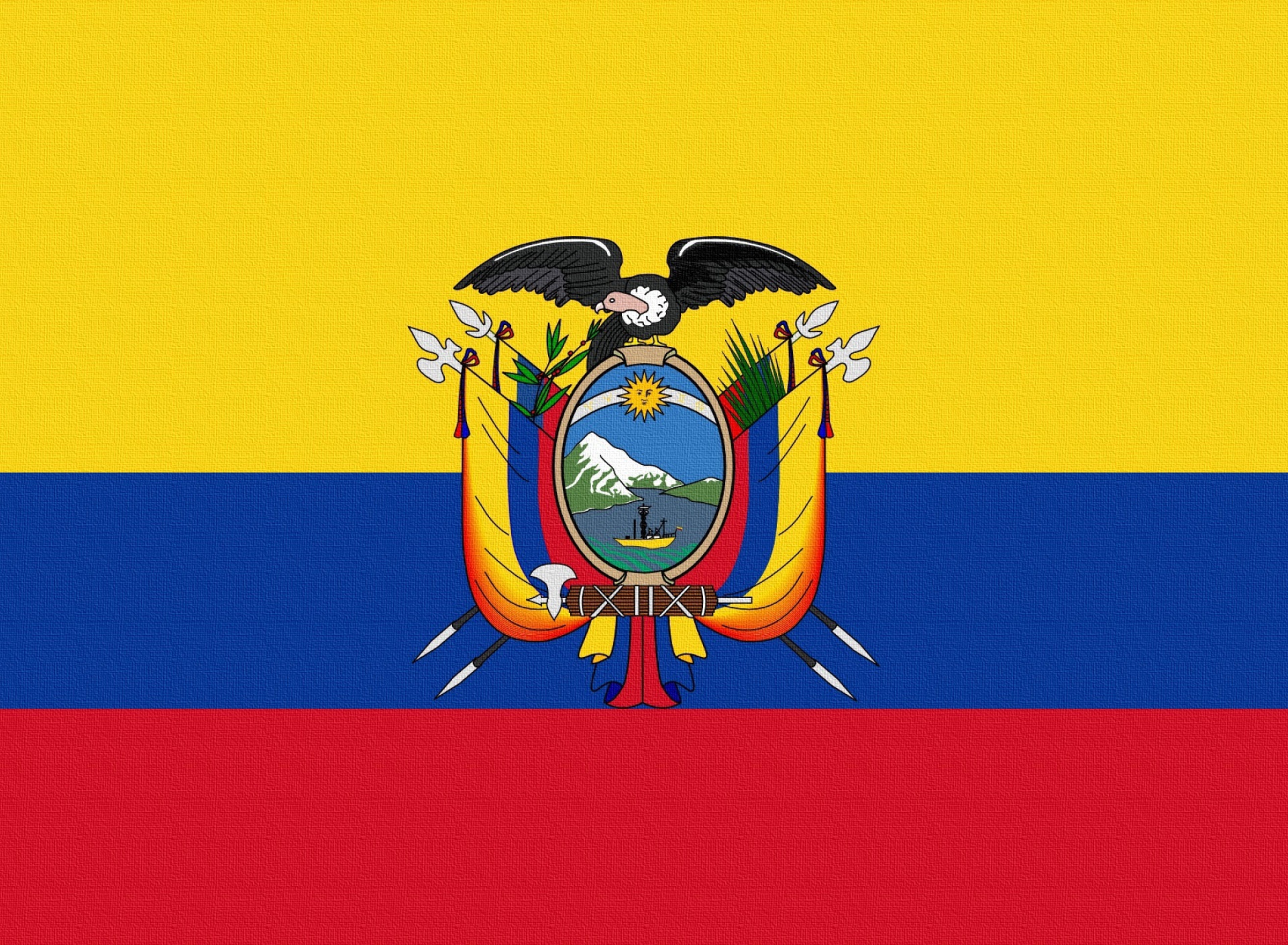 Обои Ecuador Flag 1920x1408