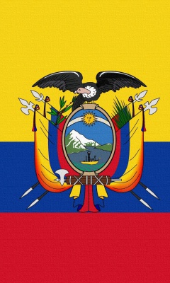 Das Ecuador Flag Wallpaper 240x400