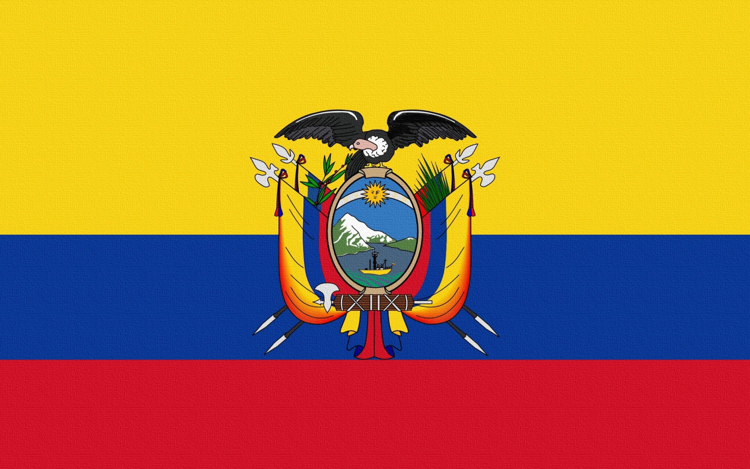 Ecuador Flag wallpaper 2560x1600
