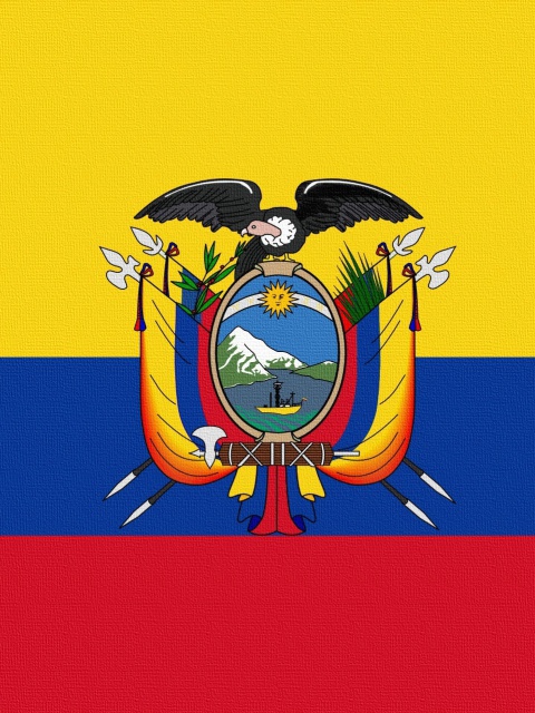 Das Ecuador Flag Wallpaper 480x640