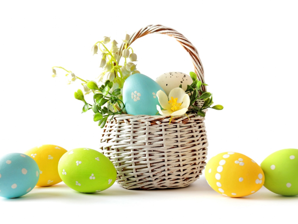 Easter Basket wallpaper 1024x768