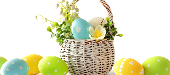 Easter Basket wallpaper 720x320