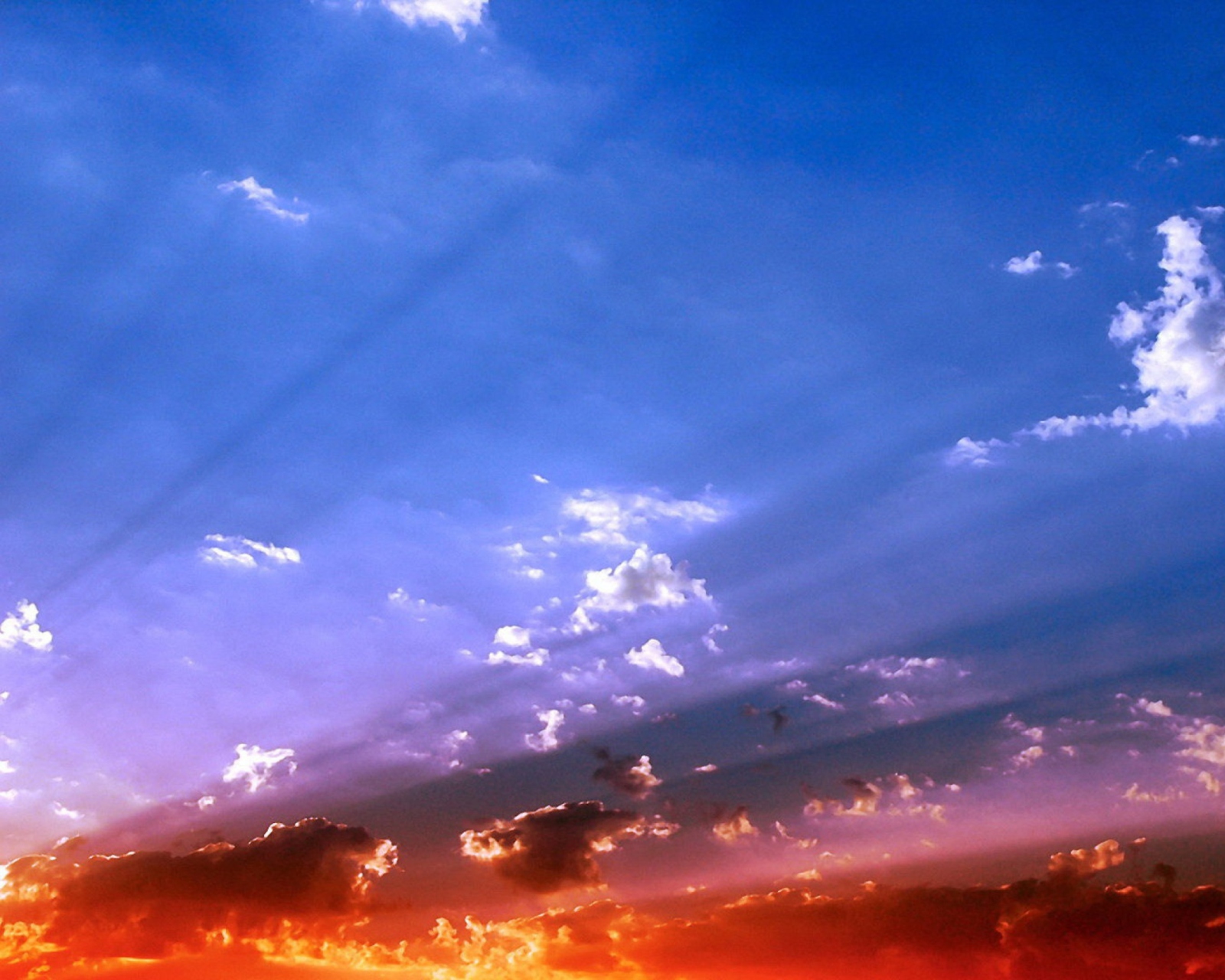 Sfondi Blue Sky And Red Sunset 1600x1280