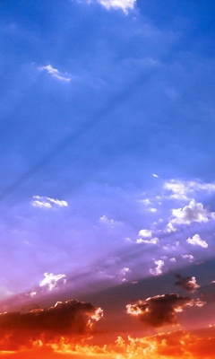 Blue Sky And Red Sunset wallpaper 240x400