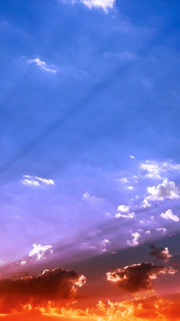 Blue Sky And Red Sunset wallpaper 360x640