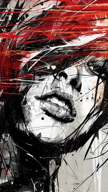 Das Woman Face Artwork Wallpaper 360x640