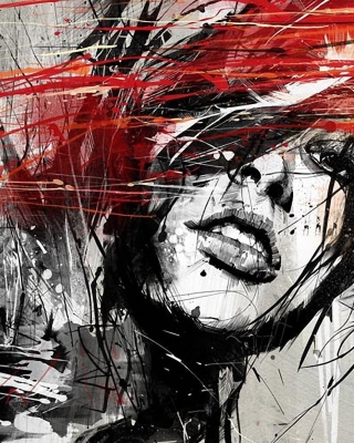 Woman Face Artwork sfondi gratuiti per HTC Titan