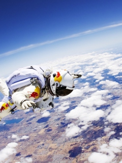 Das Red Bull Skydiver Wallpaper 240x320