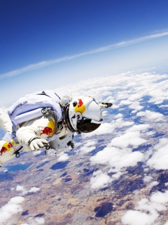 Fondo de pantalla Red Bull Skydiver 240x320