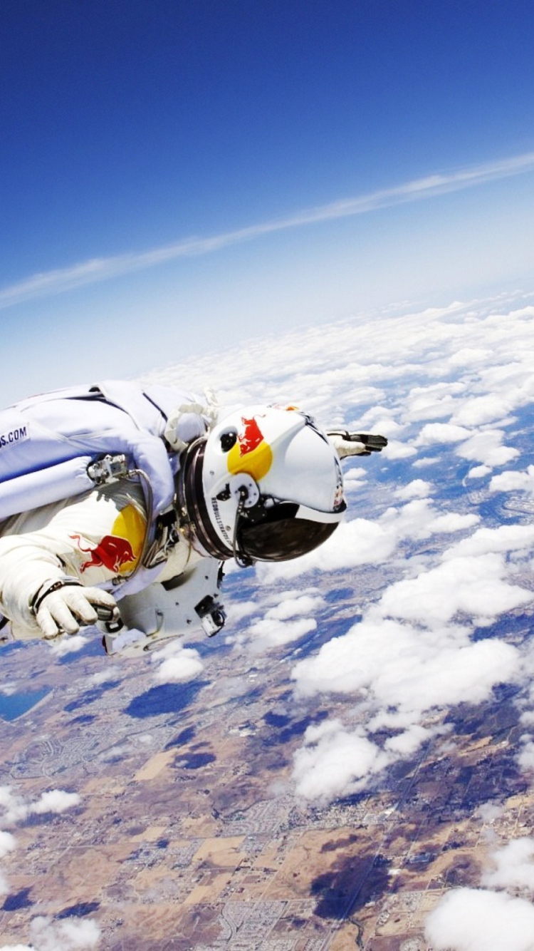 Fondo de pantalla Red Bull Skydiver 750x1334