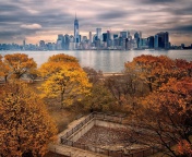 Fondo de pantalla Manhattan Autumn 176x144