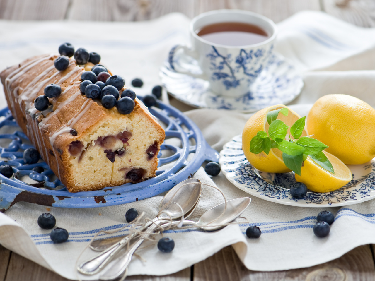 Fondo de pantalla Blueberry Cake 1280x960