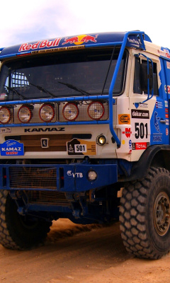 Screenshot №1 pro téma Kamaz Dakar Rally Car 240x400