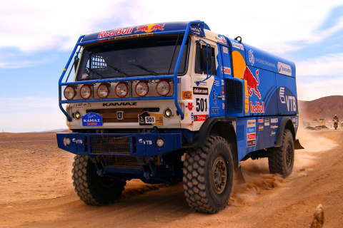 Обои Kamaz Dakar Rally Car 480x320