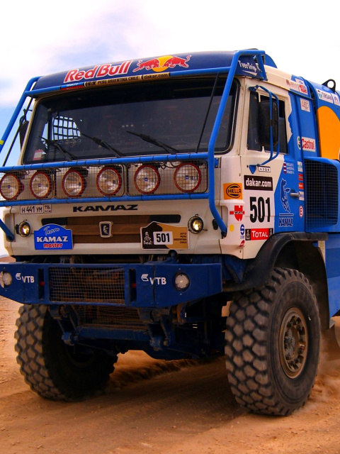 Fondo de pantalla Kamaz Dakar Rally Car 480x640