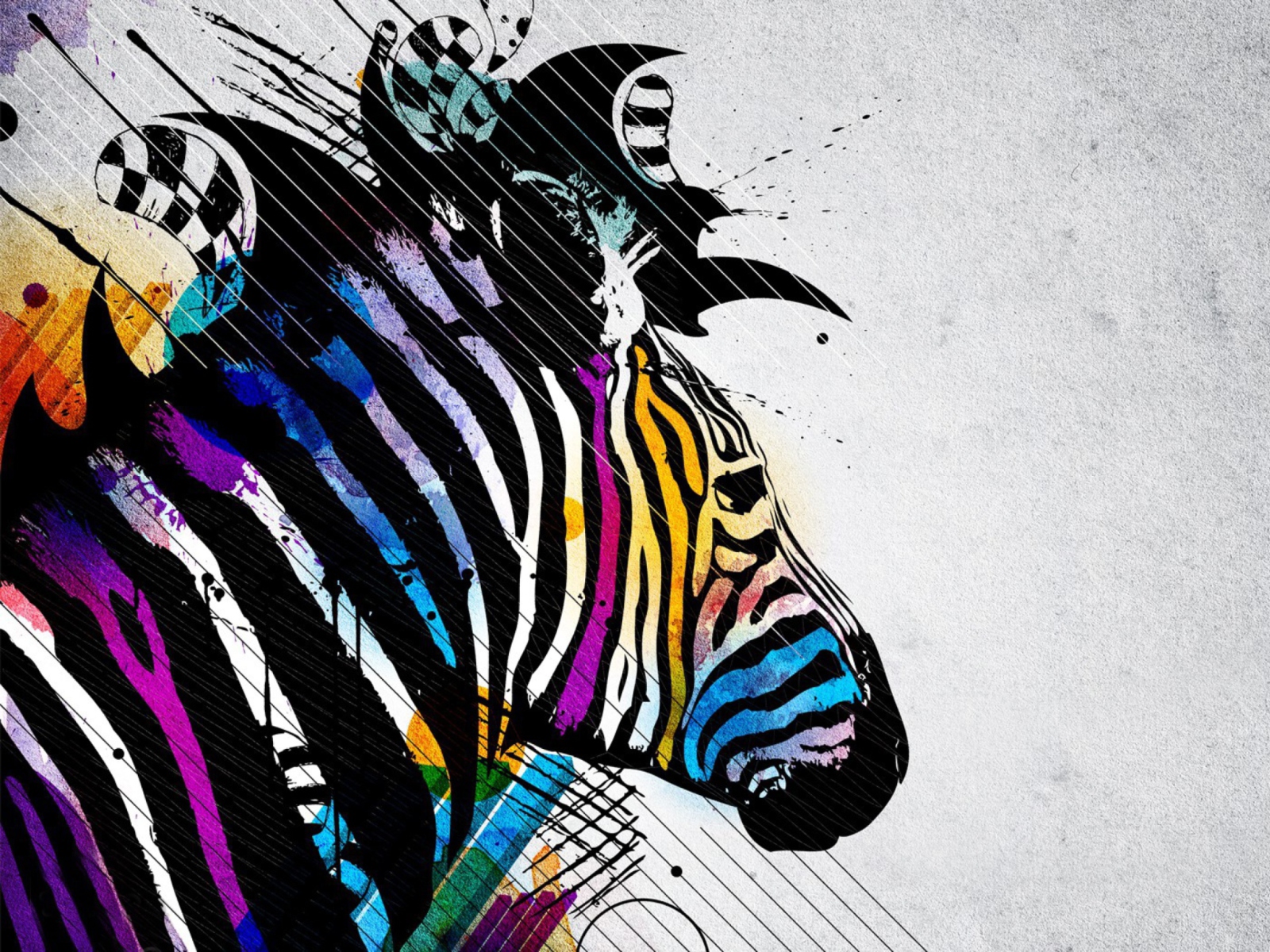 Screenshot №1 pro téma Colored Zebra 1600x1200