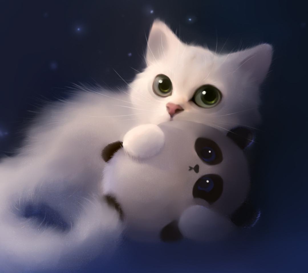 White Cat And Panda screenshot #1 1080x960