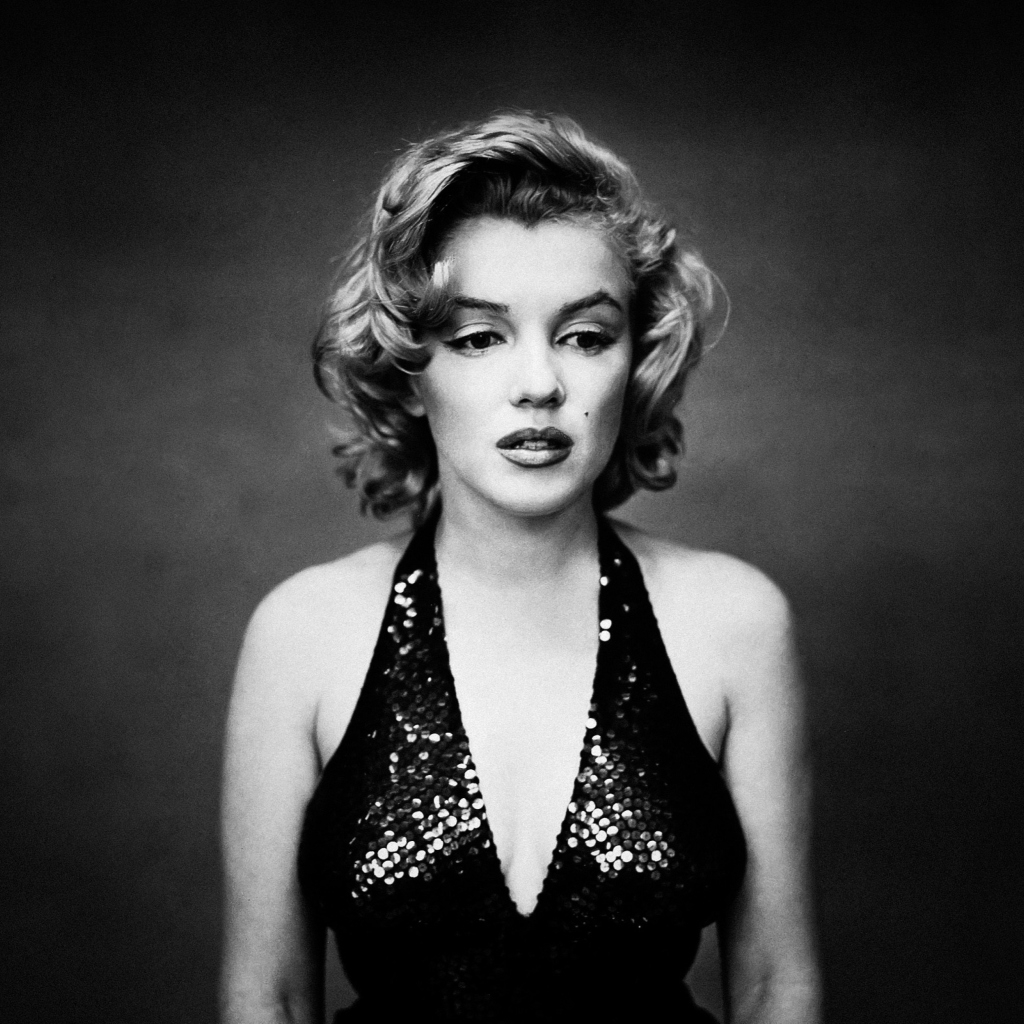 Marilyn Monroe Monochrome wallpaper 1024x1024