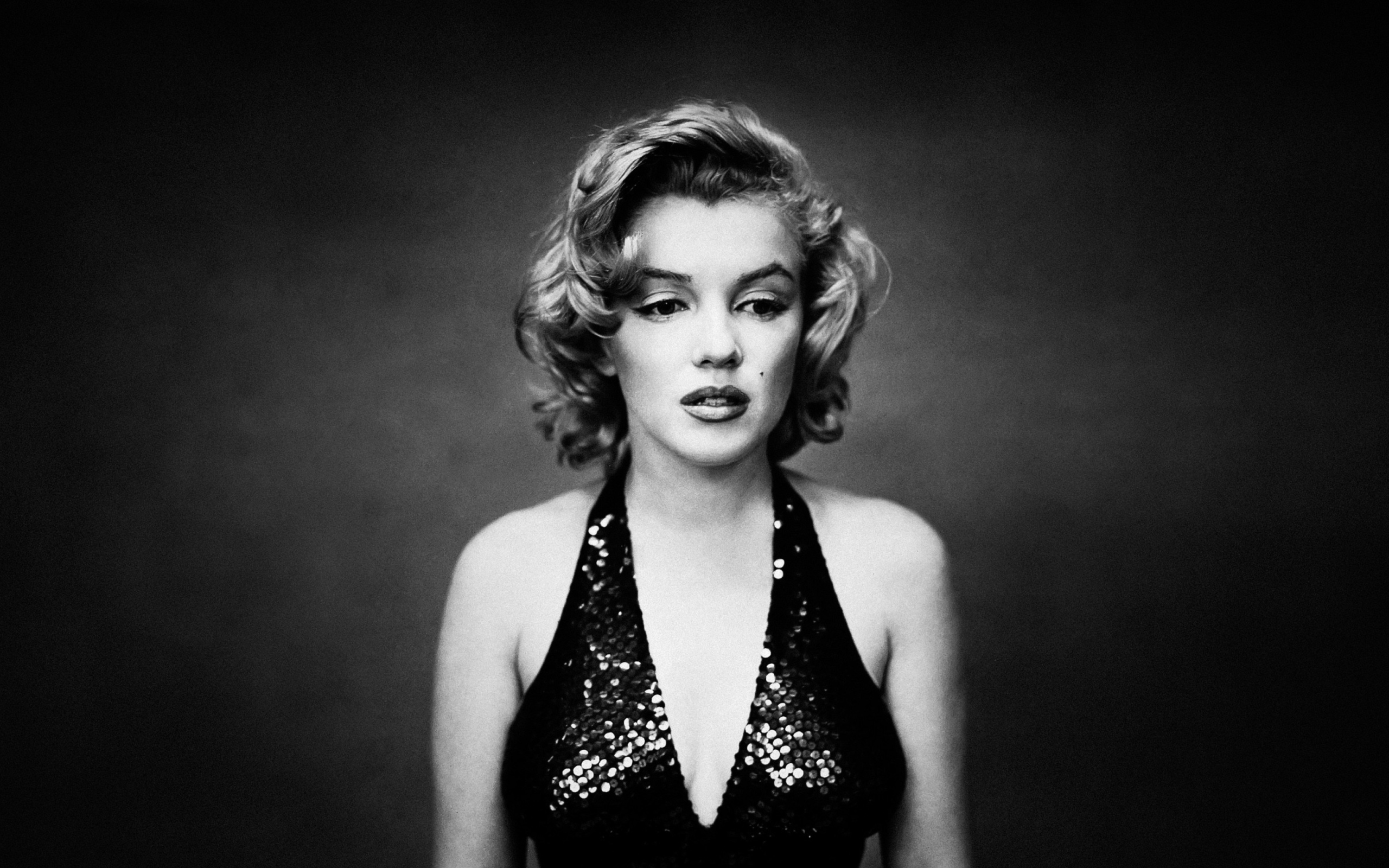 Обои Marilyn Monroe Monochrome 2560x1600