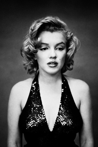 Fondo de pantalla Marilyn Monroe Monochrome 320x480