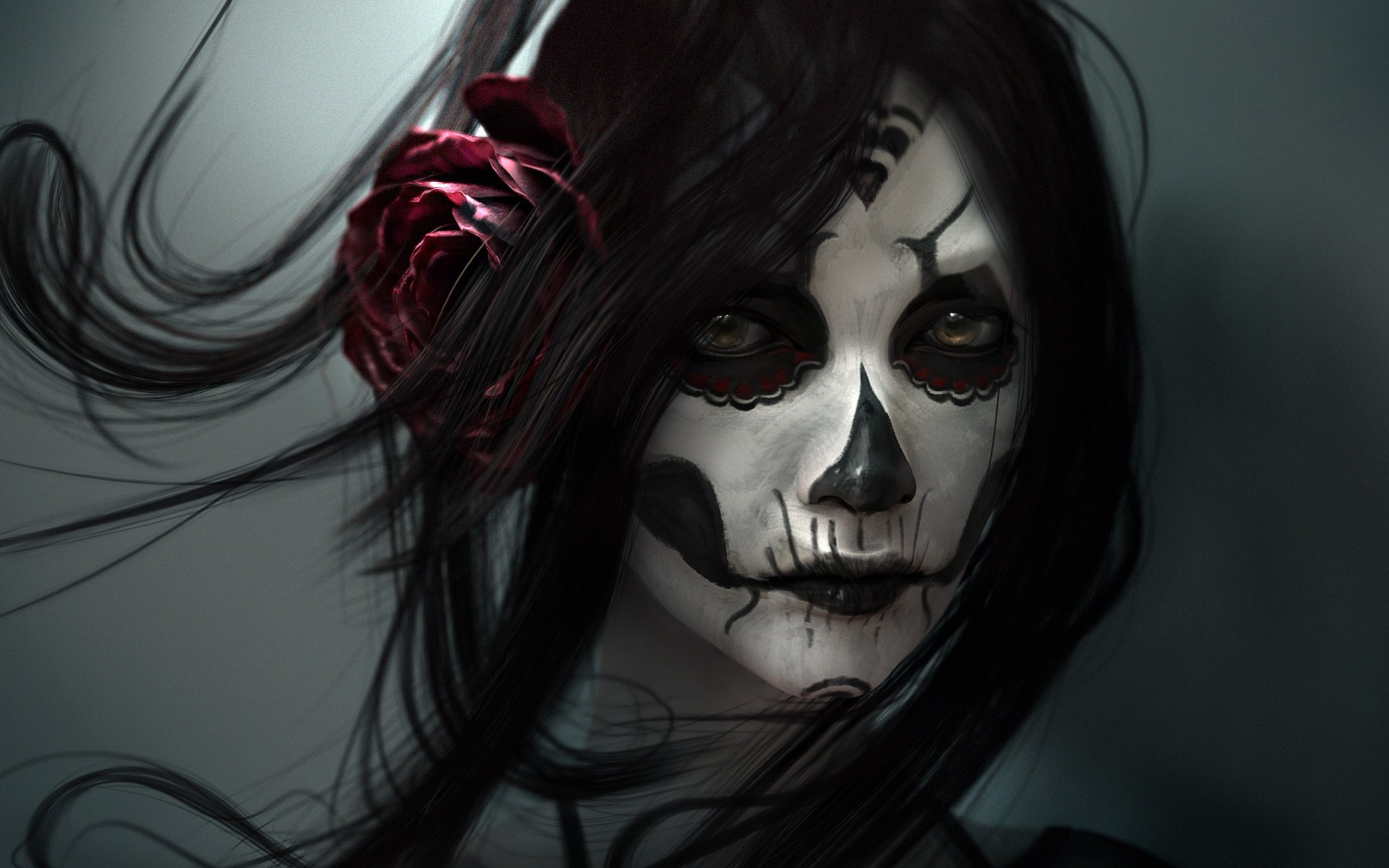 Sugar Skull Face Painting wallpaper 2560x1600