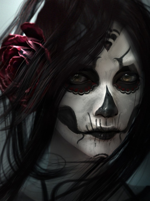 Screenshot №1 pro téma Sugar Skull Face Painting 480x640