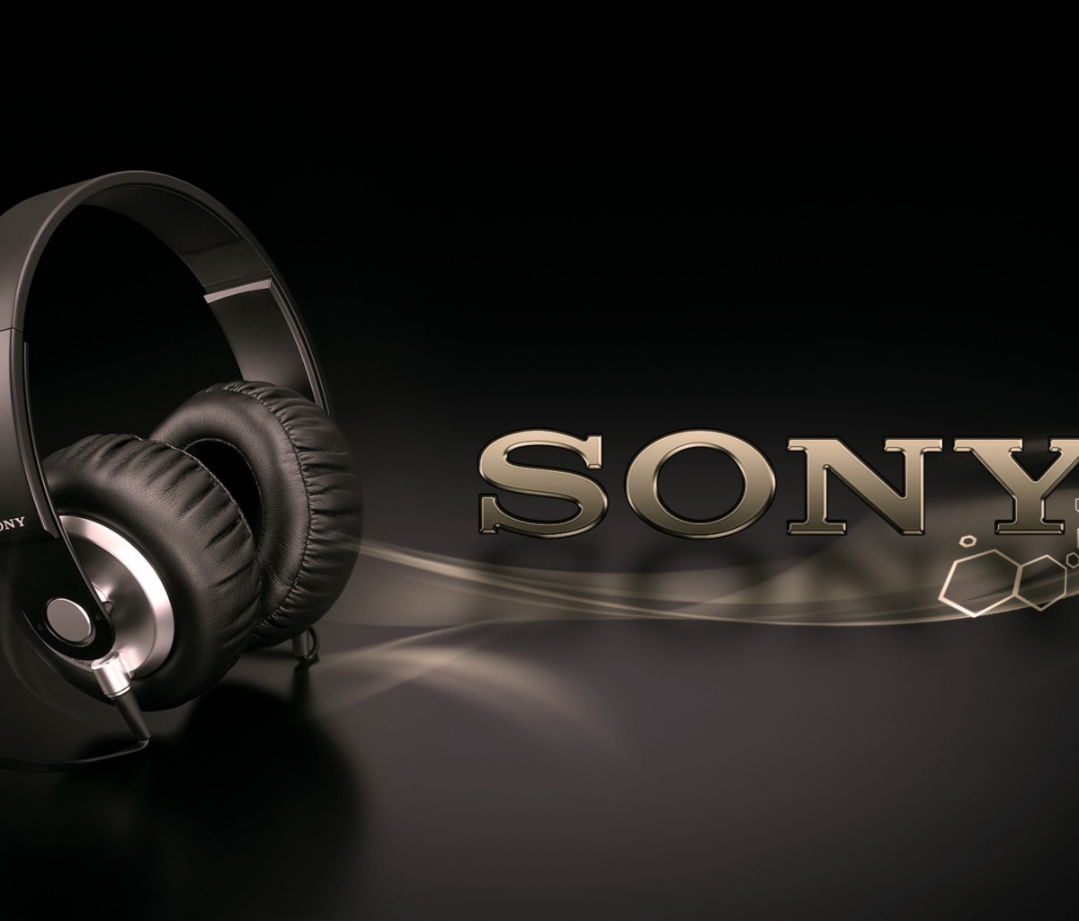 Обои Headphones Bass Sony Extra 1200x1024