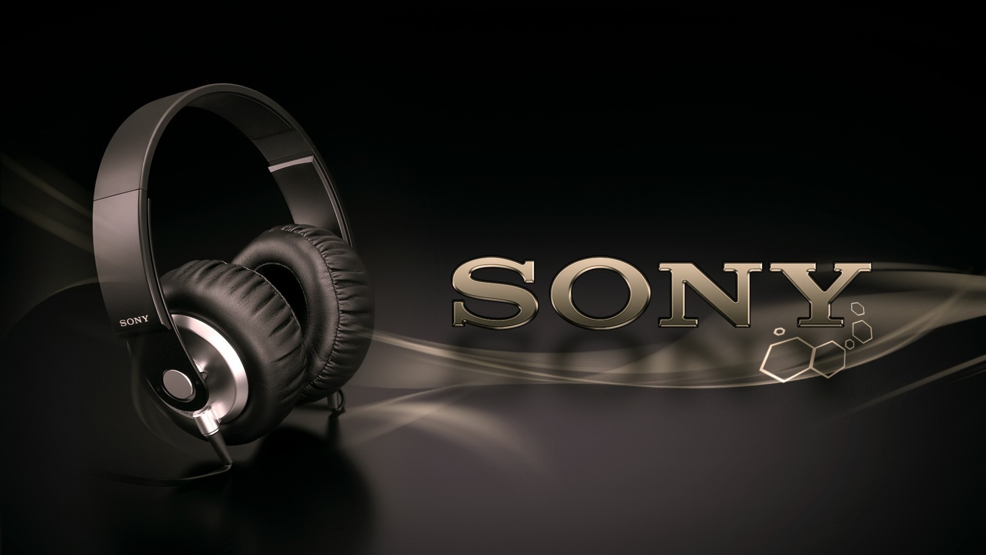 Обои Headphones Bass Sony Extra 1920x1080