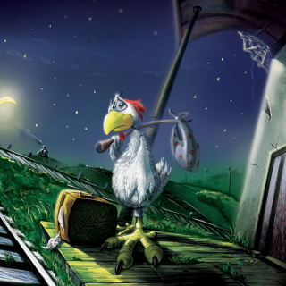 Kostenloses Chicken In Night Wallpaper für iPad 3