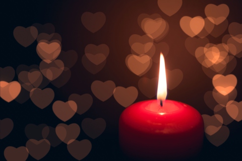Love Candle wallpaper 480x320