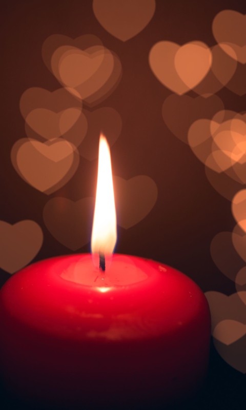 Love Candle wallpaper 480x800