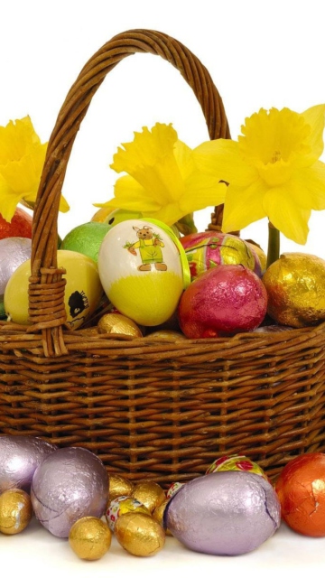 Fondo de pantalla Easter Basket 360x640
