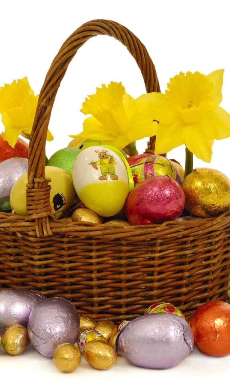 Das Easter Basket Wallpaper 768x1280