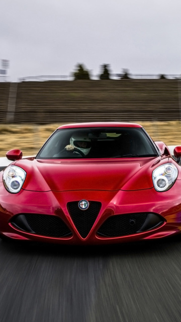 Обои Alfa Romeo 4C 360x640