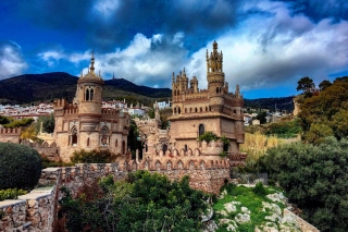 Обои Castillo de Colomares in Spain Benalmadena для андроида